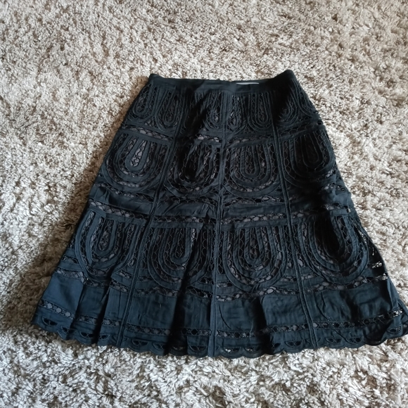 Ann Taylor Dresses & Skirts - Ann Taylor black multi layer midi skirt